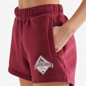 Beaver Canoe Women's Maroon Athletic Shorts
